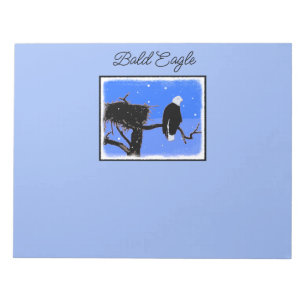Bald Eagle in Winter - Original Wildlife Art Notepad