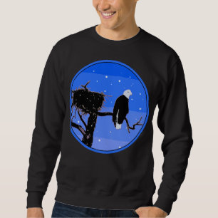 Bald Eagle in Winter  - Original Wildlife Art Sweatshirt