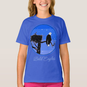Bald Eagle in Winter  - Original Wildlife Art T-Sh T-Shirt