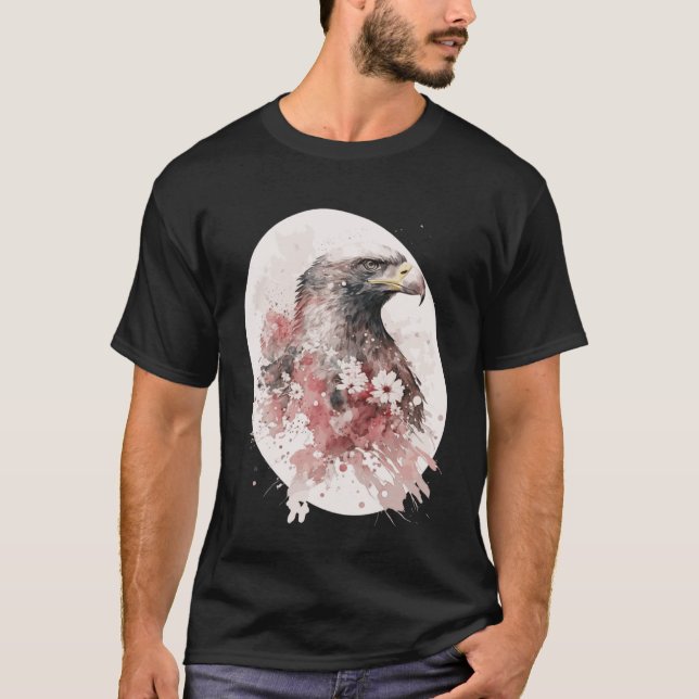 Bald Eagle Japanese Cherry Blossom Sakura Bird Of  T-Shirt (Front)