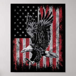 Bald Eagle Lover 4th of July Patriotic USA Poster