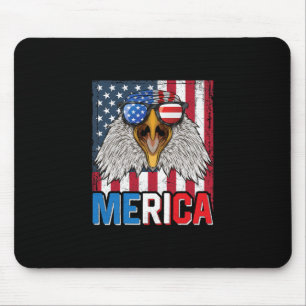 Bald Eagle Merica 4th of July Mouse Pad