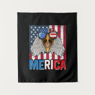 Bald Eagle Merica 4th of July Tapestry