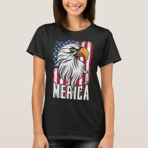 Bald Eagle 'merica Retro American Flag Patriotic 4 T-Shirt