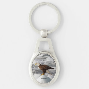 Bald Eagle metal key chain