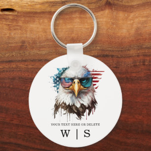 Bald Eagle modern & unique USA national symbol Key Ring