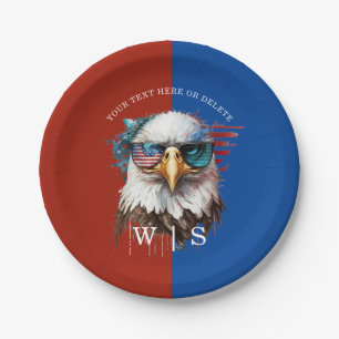 Bald Eagle modern & unique USA national symbol Paper Plate