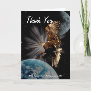 Bald Eagle Motivational Thank You Card