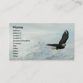 Bald eagle & mountains business card