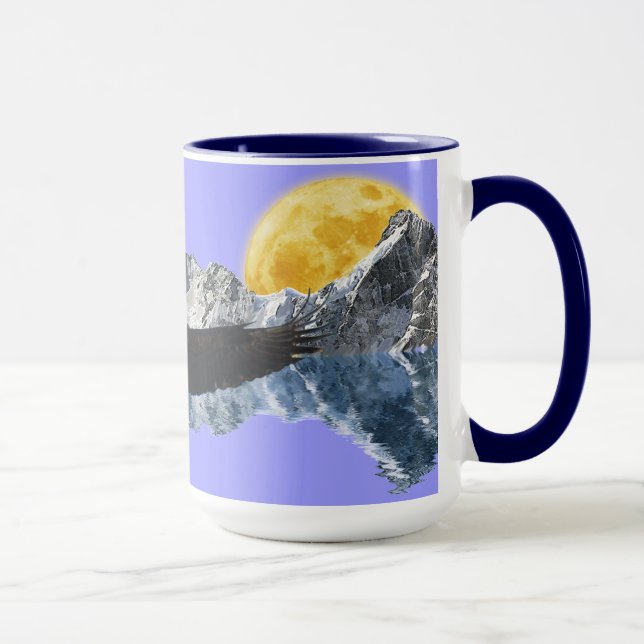 Bald Eagle & Mountains Wildlife Tea or Coffee Cup (Right)