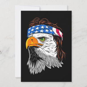 Bald Eagle Mullet USA Thank You Card