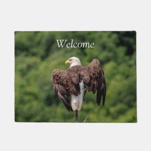 Bald Eagle on a branch Doormat