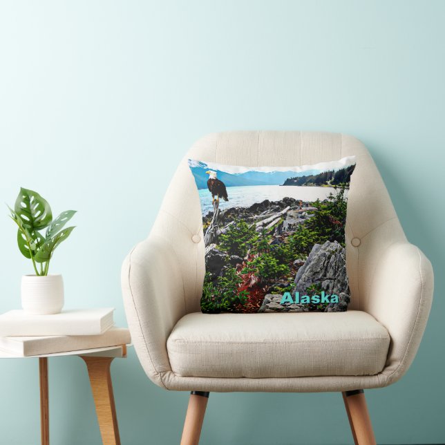 Bald Eagle On Alaska Coast Cushion (Chair)