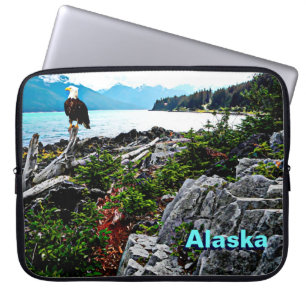 Bald Eagle On Alaska Coast Laptop Sleeve