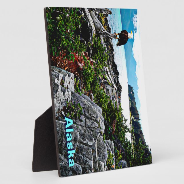Bald Eagle On Alaska Coast Plaque (Side)
