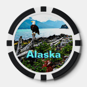 Bald Eagle On Alaska Coast Poker Chips