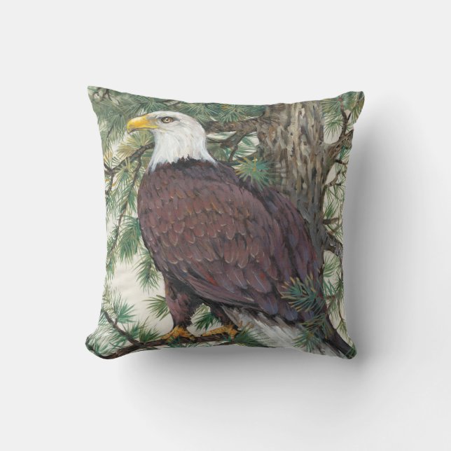 Bald Eagle on Branch Cushion (Front)