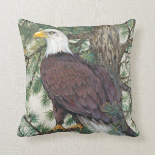 Bald Eagle on Branch Cushion