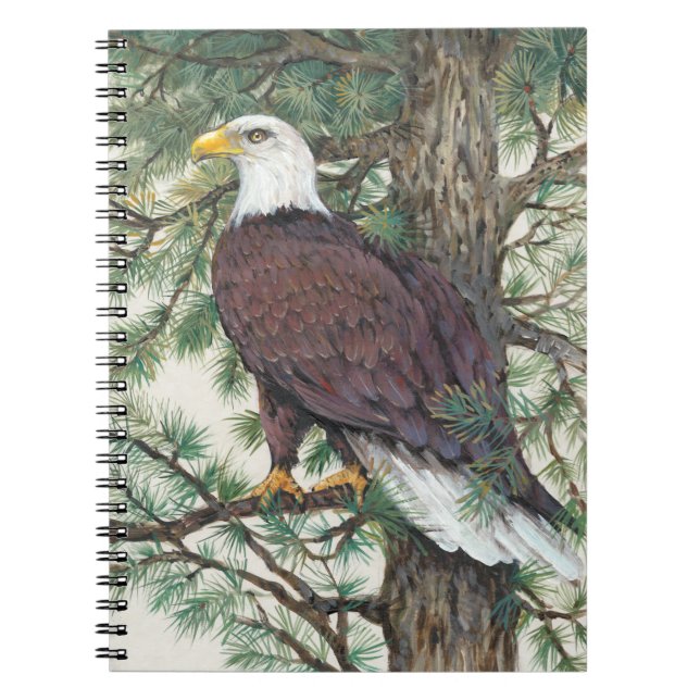 Bald Eagle on Branch Notebook (Front)