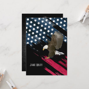 Bald Eagle on Flag Invitation