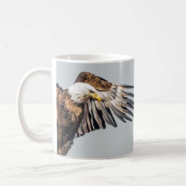 Bald Eagle on the Wing Coffee Mug (Left)