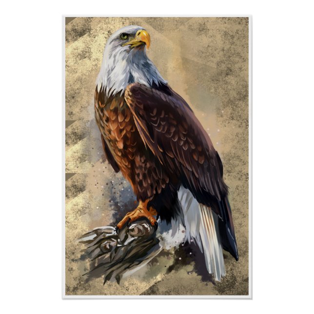 Bald Eagle Painting Poster (Front)