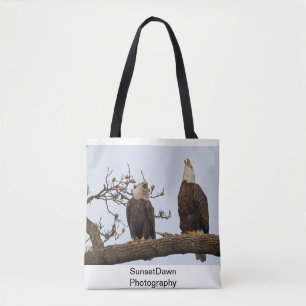Bald Eagle Pair Tote Bag