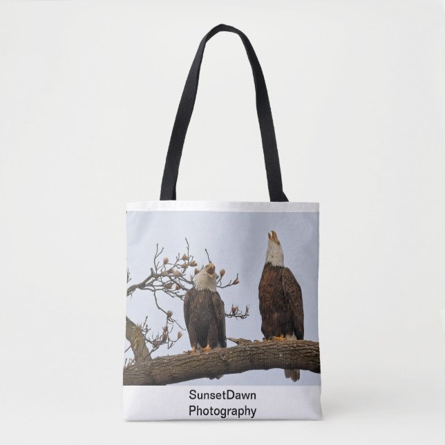 Bald Eagle Pair Tote Bag (Front)