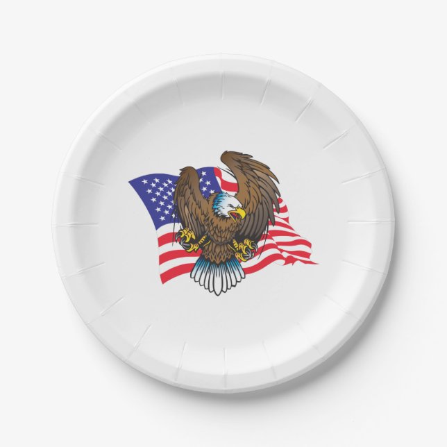 Bald Eagle  Paper Plate (Front)