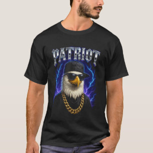 Bald Eagle Patriot Gangster - Funny Weird Trashy M T-Shirt