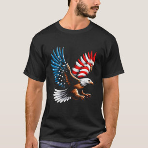 Bald Eagle Patriotic American Flag 4th Of July T-Shirt