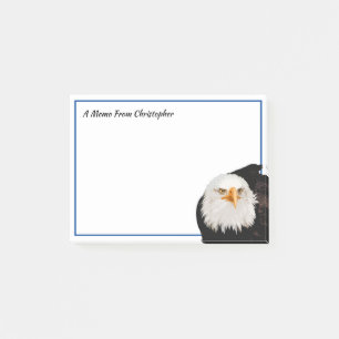 Bald Eagle Patriotic Bird Military Veteran Name Post-it Notes