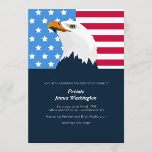 Bald Eagle Patriotic Invitation