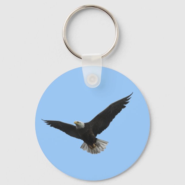 Bald Eagle Patriotic Key Ring (Front)