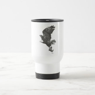 Bald Eagle Pen and Ink Travel Mug
