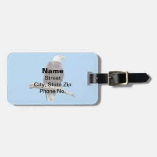 Bald Eagle Perched on a Branch Luggage Tag