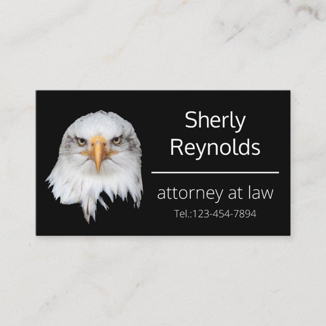 Bald Eagle pleasing customisable Business Card (Front)