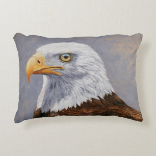 Bald Eagle Portrait Decorative Cushion