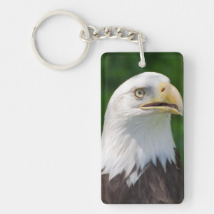 Bald Eagle Portrait Key Ring