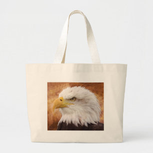 Bald Eagle Portrait Large Tote Bag