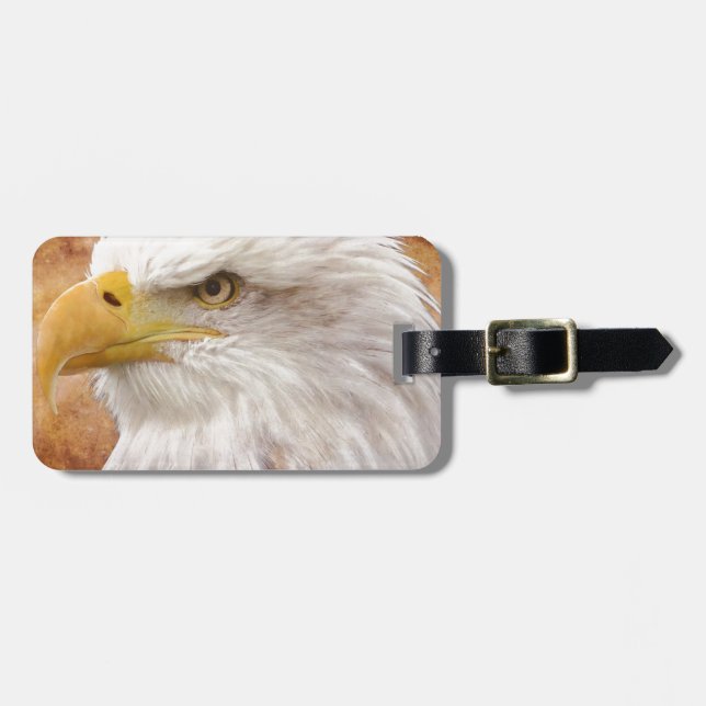 Bald Eagle Portrait Luggage Tag (Front Horizontal)
