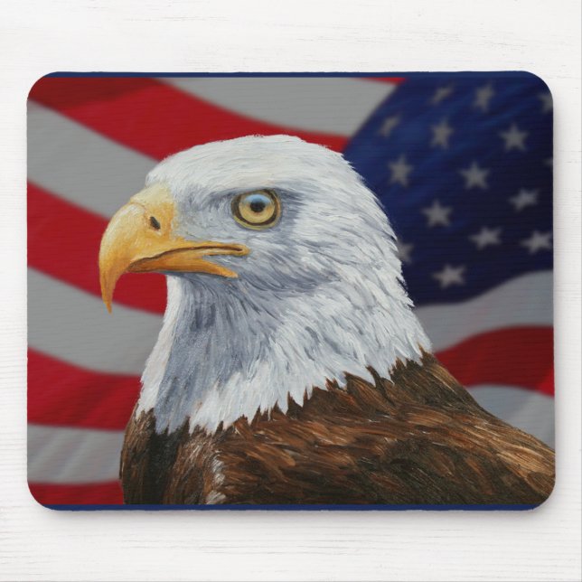 Bald Eagle Portrait Mouse Pad (Front)