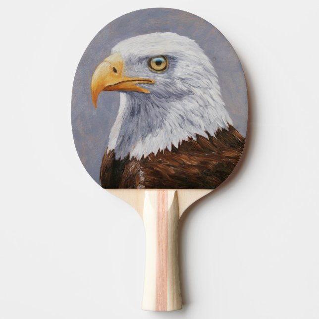Bald Eagle Portrait Ping Pong Paddle (Front)