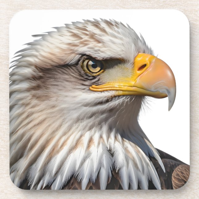Bald Eagle Profile Coaster (Front)