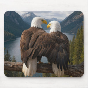 Bald Eagle Protecting His Mate Mouse Pad