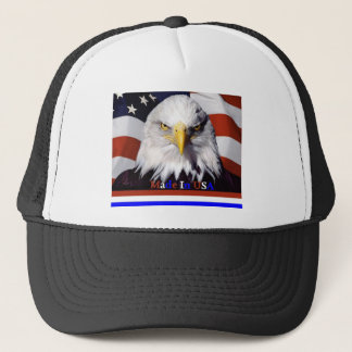 Bald Eagle Red White Blue Colours Large-A Trucker Hat