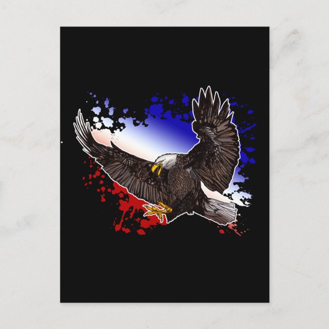 Bald Eagle - Red, White & Blue Postcard (Front)