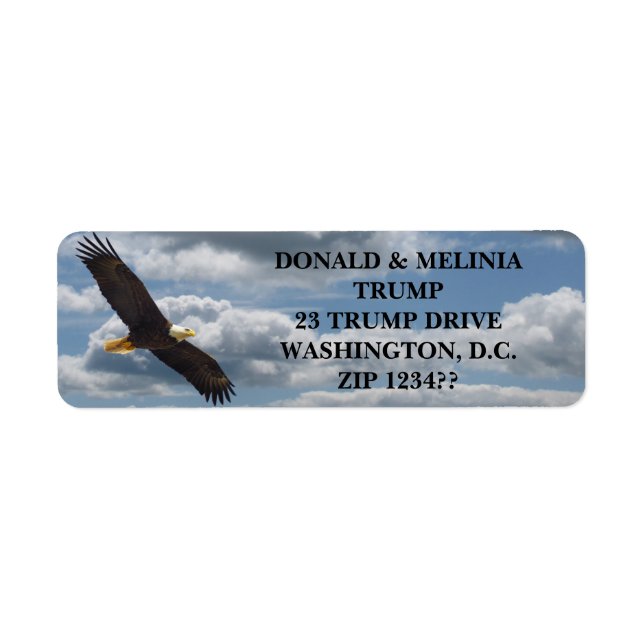 BALD EAGLE RETURN ADDRESS LABEL (Front)