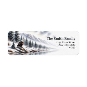 Bald Eagle Return Address Labels Winter Mountain