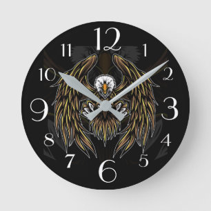 Bald Eagle Round Clock